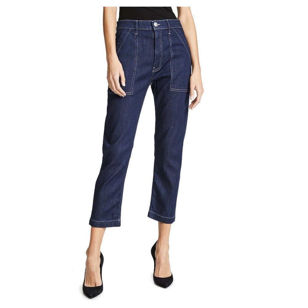 3x1 Sabine Cropped Contrast-Stitch Jeans